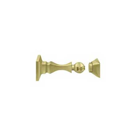 Deltana [MDH35U3] Solid Brass Magnetic Door Holder - Polished Brass Finish - 3 1/2" L