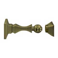 Deltana [MDH35U5] Solid Brass Magnetic Door Holder - Antique Brass Finish - 3 1/2&quot; L