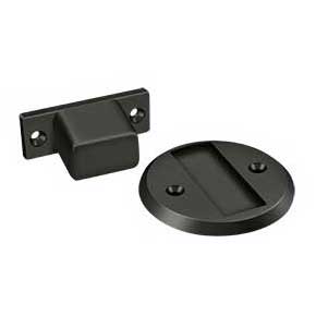 Deltana [MDHF25U10B] Solid Brass Magnetic Door Holder - Flush - Oil Rubbed Bronze Finish - 2 1/2" Dia.