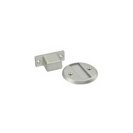 Deltana [MDHF25U15] Solid Brass Magnetic Door Holder - Flush - Brushed Nickel Finish - 2 1/2&quot; Dia.