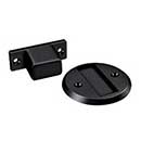 Deltana [MDHF25U19] Solid Brass Magnetic Door Holder - Flush - Paint Black Finish - 2 1/2" Dia.