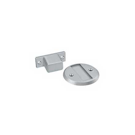 Deltana [MDHF25U26D] Solid Brass Magnetic Door Holder - Flush - Brushed Chrome Finish - 2 1/2&quot; Dia.