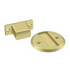 Deltana [MDHF25U3] Solid Brass Magnetic Door Holder - Flush - Polished Brass Finish - 2 1/2&quot; Dia.