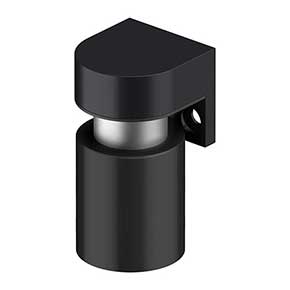 Deltana [DHK4U19] Solid Brass Door Kickdown Holder - Paint Black Finish - 4" L