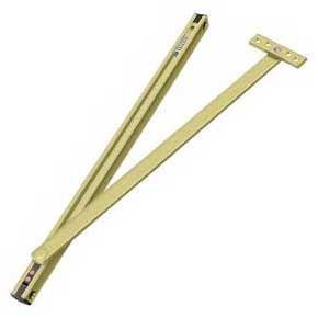 Deltana [DCSM10U3] Solid Brass Overhead Door Holder - Polished Brass Finish - 18 3/4" L