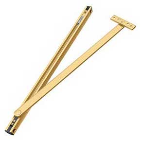 Deltana [DCSM10CR003] Solid Brass Overhead Door Holder - Polished Brass (PVD) Finish - 18 3/4" L