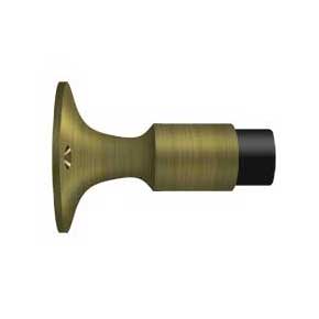 Deltana [DSW325U5] Solid Brass Door Wall Mount Bumper - Antique Brass Finish - 3 5/8" L