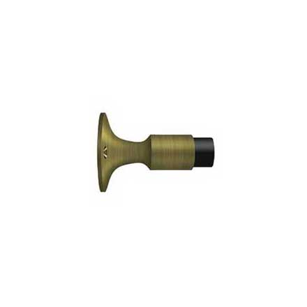 Deltana [DSW325U5] Solid Brass Door Wall Mount Bumper - Antique Brass Finish - 3 5/8" L
