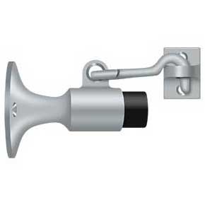 Deltana [SAHW325U26D] Solid Brass Door Wall Mount Bumper - Hook & Holder - Brushed Chrome Finish - 3 5/8" L