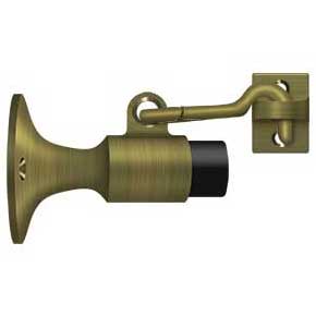 Deltana [SAHW325U5] Solid Brass Door Wall Mount Bumper - Hook & Holder - Antique Brass Finish - 3 5/8" L