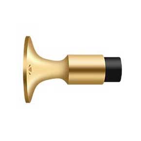 Deltana [DSW325CR003] Solid Brass Door Wall Mount Bumper - Polished Brass (PVD) Finish - 3 5/8" L