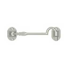 Deltana [CHB4U15] Solid Brass Door Cabin Hook - Brushed Nickel Finish - 4" L