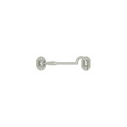 Deltana [CHB4U15] Solid Brass Door Cabin Hook - Brushed Nickel Finish - 4&quot; L