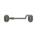 Deltana [CHB4U15A] Solid Brass Door Cabin Hook - Antique Nickel Finish - 4" L