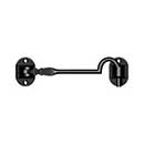 Deltana [CHB4U19] Solid Brass Door Cabin Hook - Paint Black Finish - 4" L