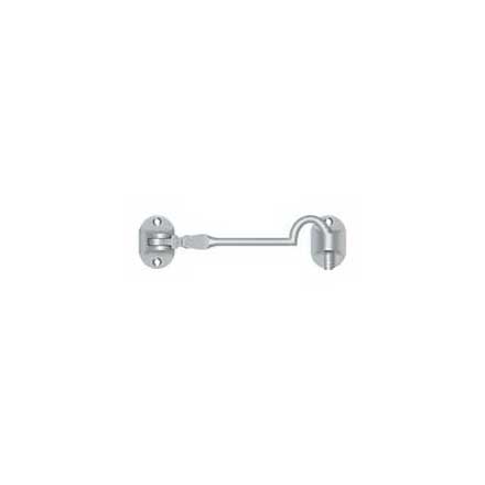 Deltana [CHB4U26D] Solid Brass Door Cabin Hook - Brushed Chrome Finish - 4&quot; L