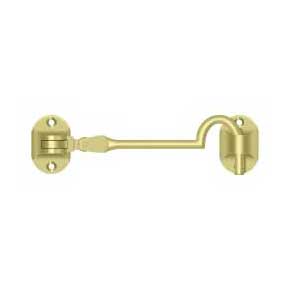Deltana [CHB4U3] Solid Brass Door Cabin Hook - Polished Brass Finish - 4" L