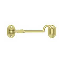 Deltana [CHB4U3] Solid Brass Door Cabin Hook - Polished Brass Finish - 4&quot; L
