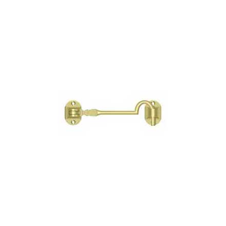 Deltana [CHB4U3] Solid Brass Door Cabin Hook - Polished Brass Finish - 4&quot; L