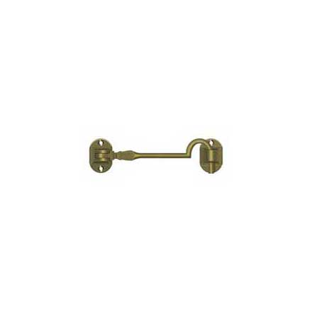 Deltana [CHB4U5] Solid Brass Door Cabin Hook - Antique Brass Finish - 4&quot; L