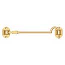 Deltana [CHB6CR003] Solid Brass Door Cabin Hook - Polished Brass (PVD) Finish - 6&quot; L