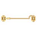 Deltana [CHB6CR003] Solid Brass Door Cabin Hook - Polished Brass (PVD) Finish - 6" L