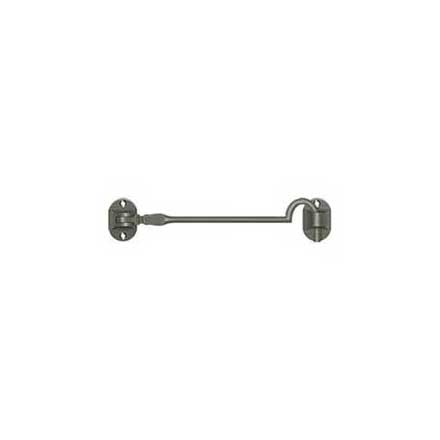 Deltana [CHB6U15A] Solid Brass Door Cabin Hook - Antique Nickel Finish - 6&quot; L