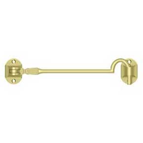 Deltana [CHB6U3] Solid Brass Door Cabin Hook - Polished Brass Finish - 6" L