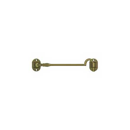 Deltana [CHB6U5] Solid Brass Door Cabin Hook - Antique Brass Finish - 6&quot; L