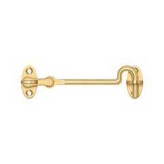Deltana [CHK4CR003] Solid Brass Door Cabin Hook - Swivel - Polished Brass (PVD) Finish - 4&quot; L