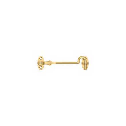 Deltana [CHK4CR003] Solid Brass Door Cabin Hook - Swivel - Polished Brass (PVD) Finish - 4&quot; L