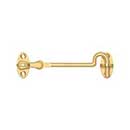 Deltana [CHK4CR003] Solid Brass Door Cabin Hook - Swivel - Polished Brass (PVD) Finish - 4" L