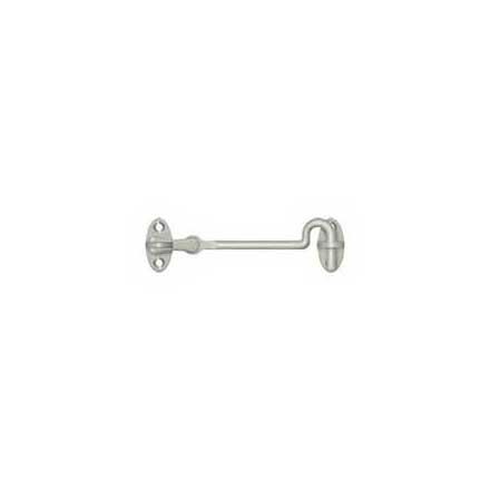 Deltana [CHK4U15] Solid Brass Door Cabin Hook - Swivel - Brushed Nickel Finish - 4&quot; L