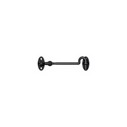 Deltana [CHK4U19] Solid Brass Door Cabin Hook - Swivel - Paint Black Finish - 4&quot; L