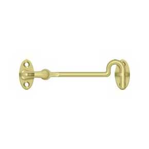 Deltana [CHK4U3] Solid Brass Door Cabin Hook - Swivel - Polished Brass Finish - 4" L