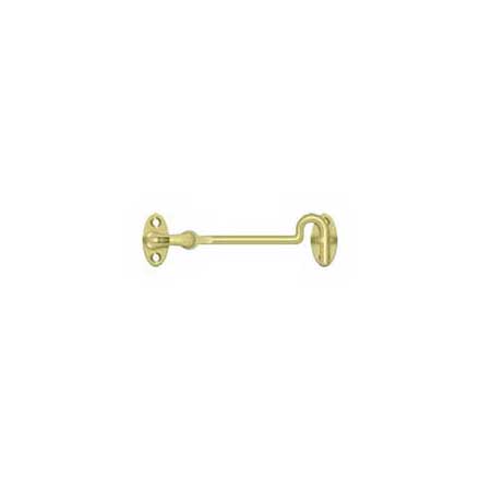 Deltana [CHK4U3] Solid Brass Door Cabin Hook - Swivel - Polished Brass Finish - 4&quot; L