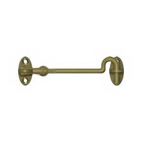 Deltana [CHK4U5] Solid Brass Door Cabin Hook - Swivel - Antique Brass Finish - 4" L