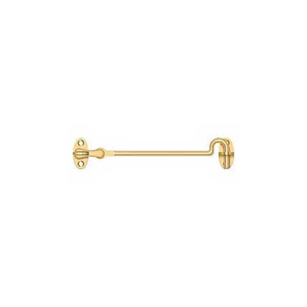 Deltana [CHK6CR003] Solid Brass Door Cabin Hook - Swivel - Polished Brass (PVD) Finish - 6&quot; L