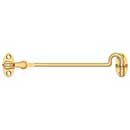 Deltana [CHK6CR003] Solid Brass Door Cabin Hook - Swivel - Polished Brass (PVD) Finish - 6&quot; L