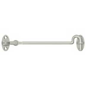 Deltana [CHK6U15] Solid Brass Door Cabin Hook - Swivel - Brushed Nickel Finish - 6" L