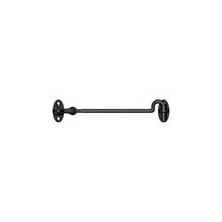 Deltana [CHK6U19] Solid Brass Door Cabin Hook - Swivel - Paint Black Finish - 6&quot; L