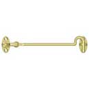 Deltana [CHK6U3] Solid Brass Door Cabin Hook - Swivel - Polished Brass Finish - 6" L