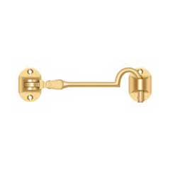 Deltana [CHB4CR003] Solid Brass Door Cabin Hook - Polished Brass (PVD) Finish - 4&quot; L