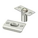 Deltana [BC218U14] Solid Brass Door Ball Catch - Square Plate - Polished Nickel Finish - 2 1/8" L