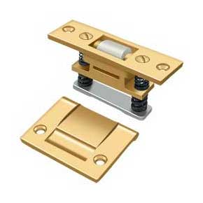 Deltana [RCA430CR003] Solid Brass Door Roller Catch - Surface Mount - Heavy Duty - Polished Brass (PVD) Finish