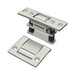 Deltana [RCA430U14] Solid Brass Door Roller Catch - Surface Mount - Heavy Duty - Polished Nickel Finish