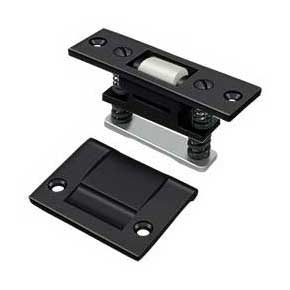 Deltana [RCA430U19] Solid Brass Door Roller Catch - Surface Mount - Heavy Duty - Paint Black Finish