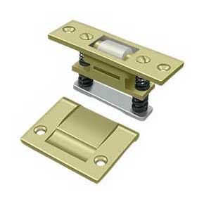 Deltana [RCA430U3-UNL] Solid Brass Door Roller Catch - Surface Mount - Heavy Duty - Polished Brass (Unlacquered) Finish