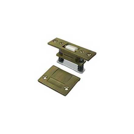 Deltana [RCA430U5] Solid Brass Door Roller Catch - Surface Mount - Heavy Duty - Antique Brass Finish