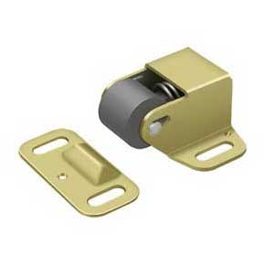 Deltana [RCS338U3] Solid Brass Door Roller Catch - Surface Mount - Polished Brass Finish - 1 7/8" L